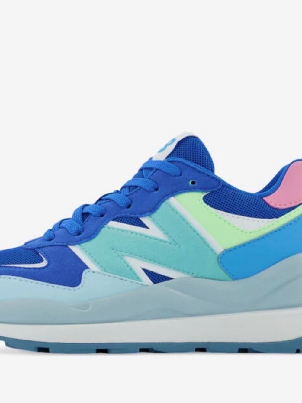 New Balance Kids Blue, Aqua & Pink Retro Runner Sneakers